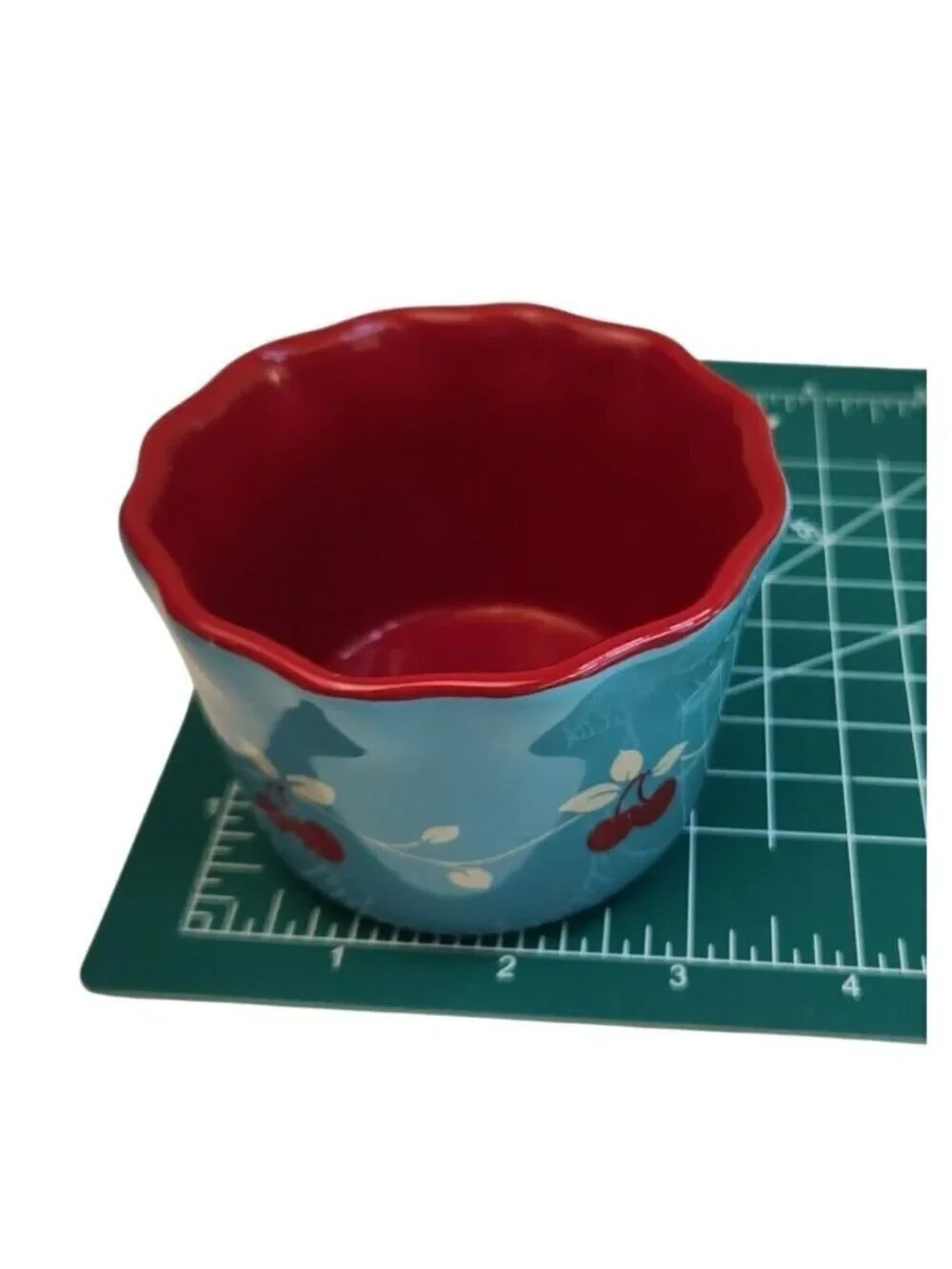 General Store By Gibson Cherry Design Custard Cup Ramekin Mini Bowl Cherry Set o